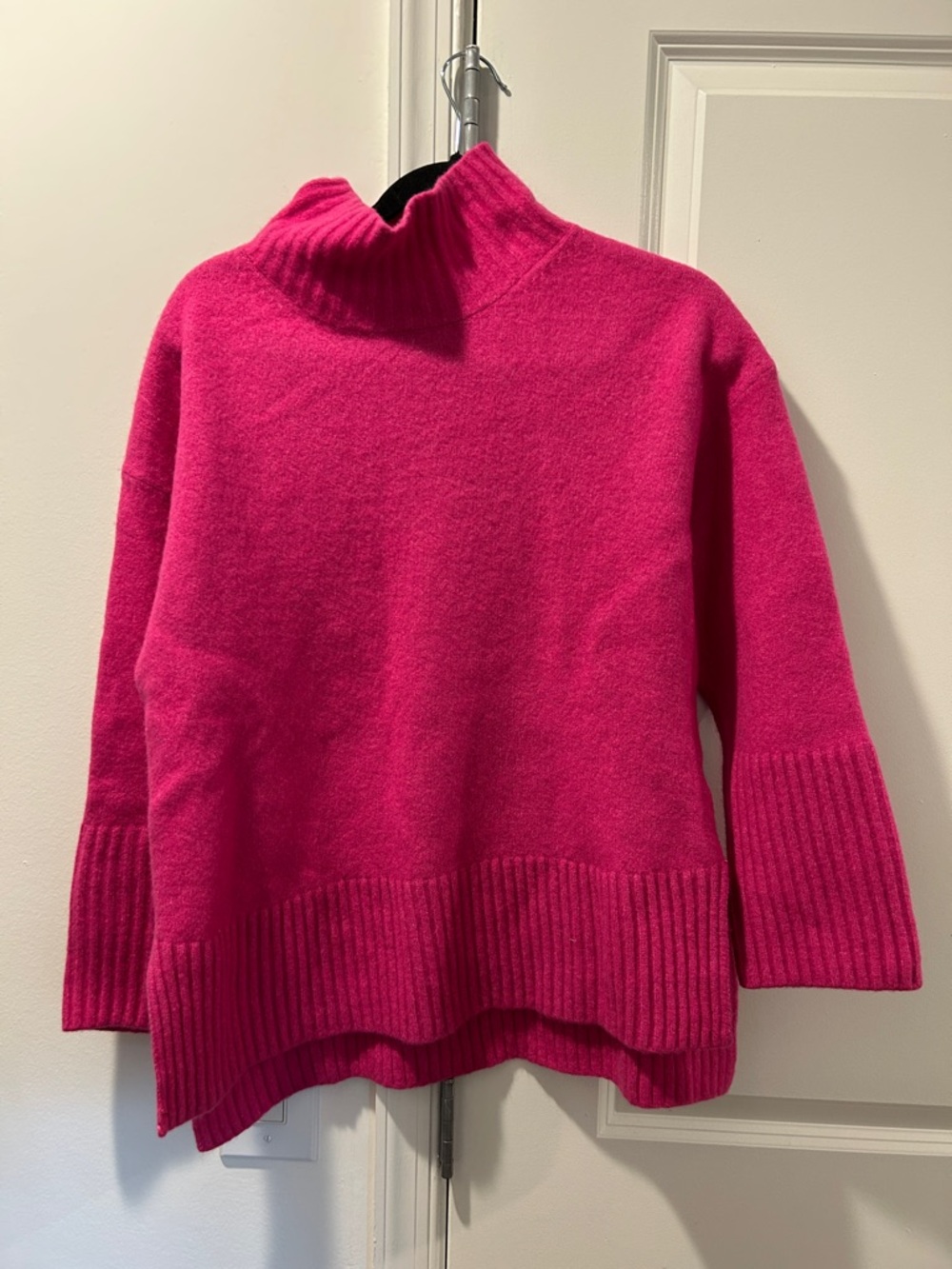 Women's Fuchsia Mock Turtleneck Sweater